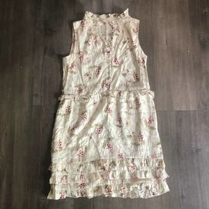 REBECCA TAYLOR Ivie Sleeveless Ruffle Button-Front Dress